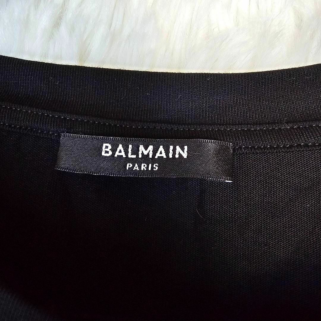 BALMAIN(バルマン)のBALMAIN  黒　銀　Tシャツ　バルマン　大きいサイズ　XL　メンズ メンズのトップス(Tシャツ/カットソー(半袖/袖なし))の商品写真