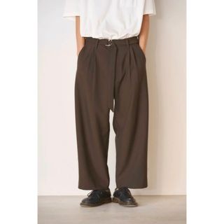 VICTIM STRETCH WIDE SLACKS ベルト付き