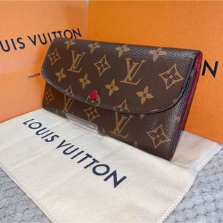 ルイヴィトン(LOUIS VUITTON)の【極美品】 ルイヴィトン ポルトフォイユ エミリー フーシャ モノグラム(財布)