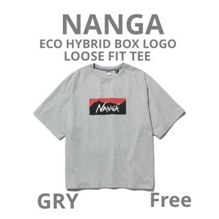 ナンガ(NANGA)のNANGA ナンガ　エコハイブリッド　ボックスロゴティー　Tシャツ　グレー(Tシャツ/カットソー(半袖/袖なし))