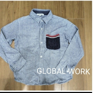 GLOBAL WORK - 120 キッズ　シャツ　デニム　子供　羽織り