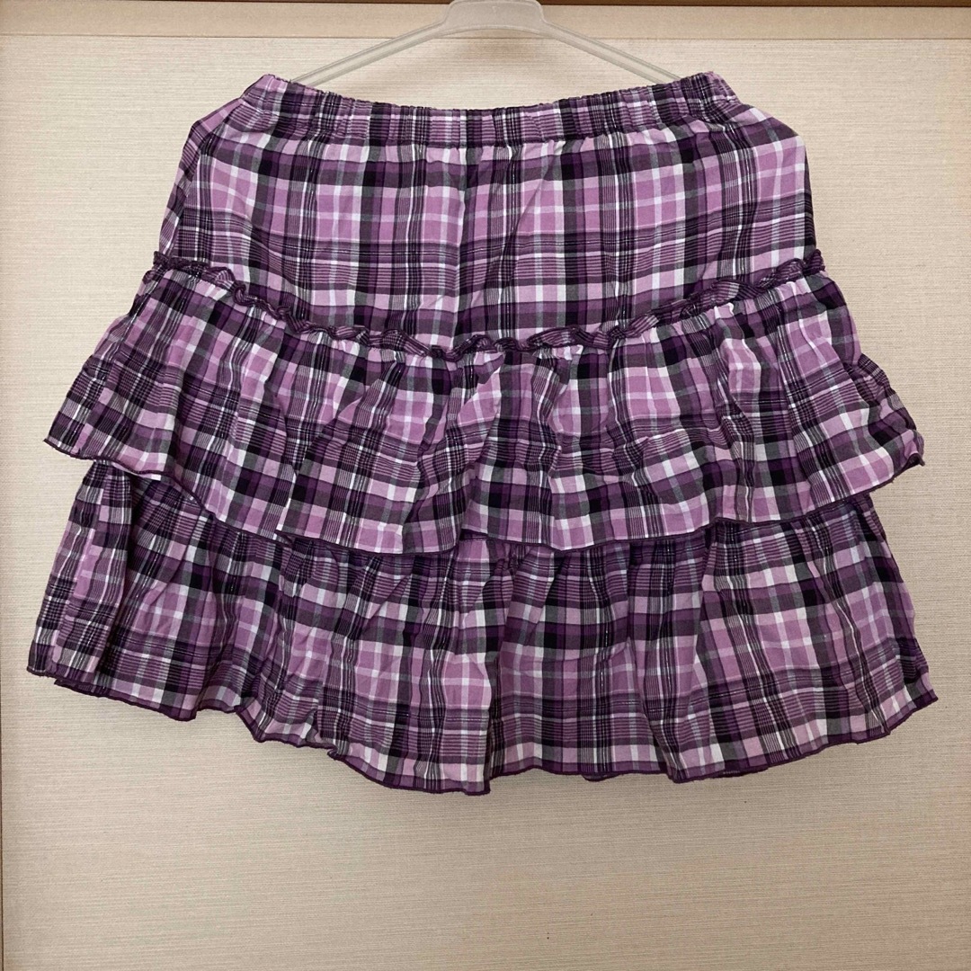 女の子 スカート 150    ピンク　フリルスカート  ウエストゴム仕様 レディースのスカート(ひざ丈スカート)の商品写真