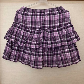 女の子 スカート 150    ピンク　フリルスカート  ウエストゴム仕様(ひざ丈スカート)