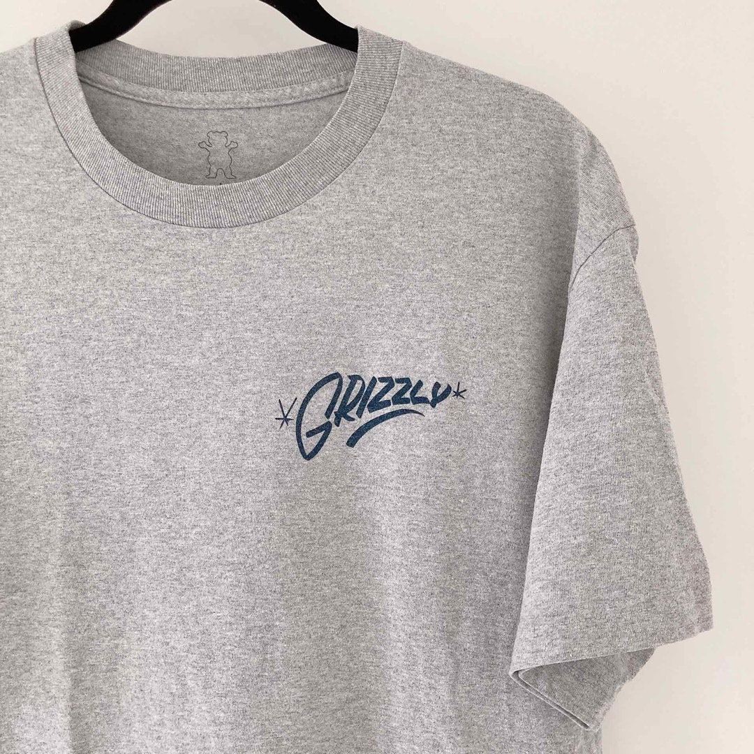 GRIZZLY(グリズリー)のグリズリー　グリズリー　tシャツ　グレー　L  ストリート　古着 メンズのトップス(Tシャツ/カットソー(半袖/袖なし))の商品写真