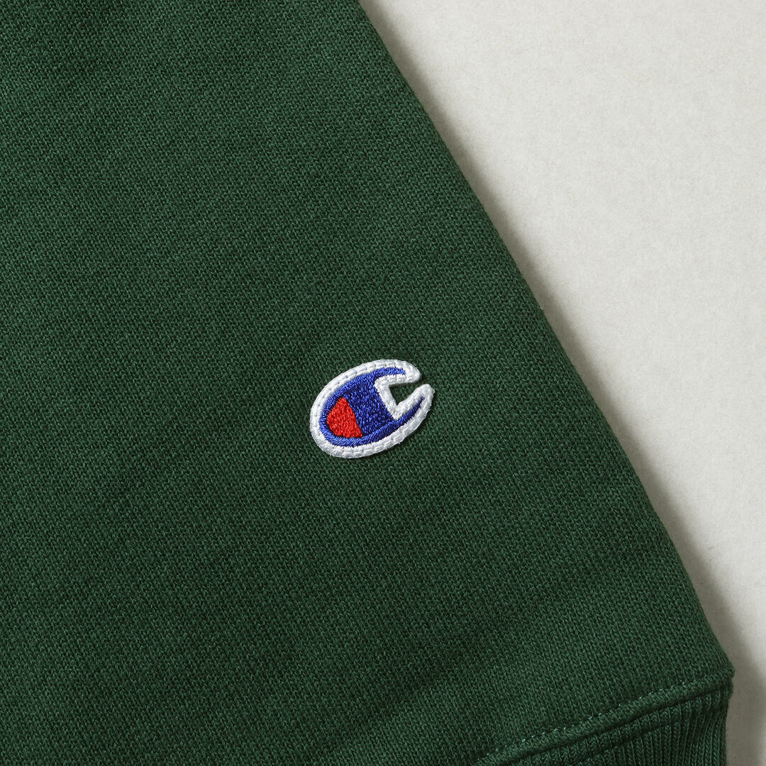 Champion(チャンピオン)の新品 Champion チャンピオン パーカー サイズ:XL 単色タグ復刻モデル フロッキープリント リバースウィーブ ジップ スウェットパーカー ボトルグリーン トップス フーディー スウェットシャツ【メンズ】 メンズのトップス(パーカー)の商品写真