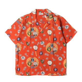 サンサーフ(Sun Surf)の新品 SUN SURF サンサーフ シャツ サイズ:S 18SS 盆踊り柄 レーヨン アロハシャツ MALIHINI実名復刻 / SPECIAL EDITION レッド 東洋 トップス ハワイアンシャツ カジュアル 半袖【メンズ】(シャツ)