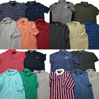 古着卸 まとめ売り ポロシャツ 20枚セット (メンズ XL /2XL ) ボーダー ストライプ ノーティカ チャップス ラルフ MT605(ポロシャツ)