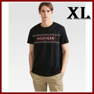トミーヒルフィガー(TOMMY HILFIGER)のIM BRAND LOVE CHEST TEE　ネイビー　XLサイズ(Tシャツ/カットソー(半袖/袖なし))