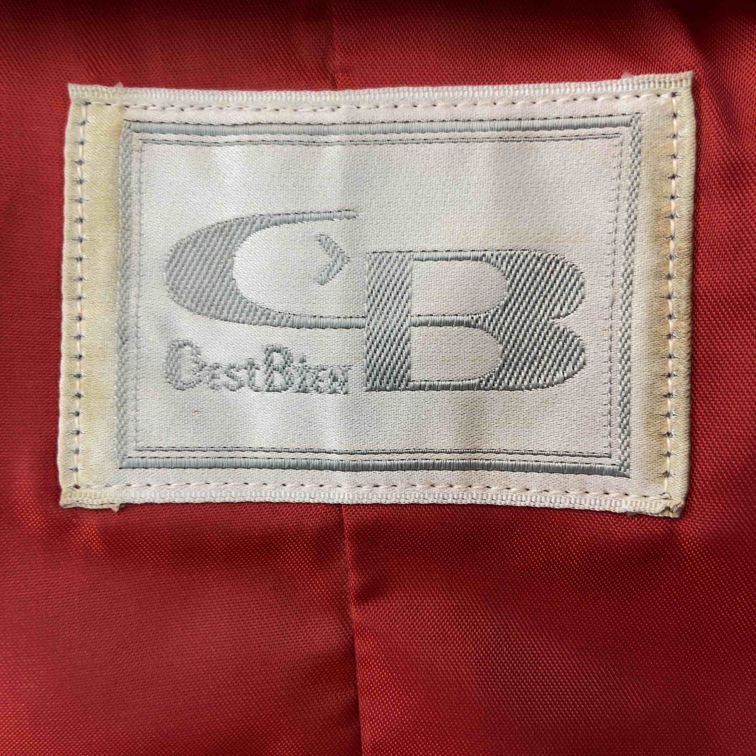 Cest Bien CB 　赤　レッド　レトロ　肩パット入り　 ヴィンテージ レディース レザージャケット レディースのジャケット/アウター(その他)の商品写真