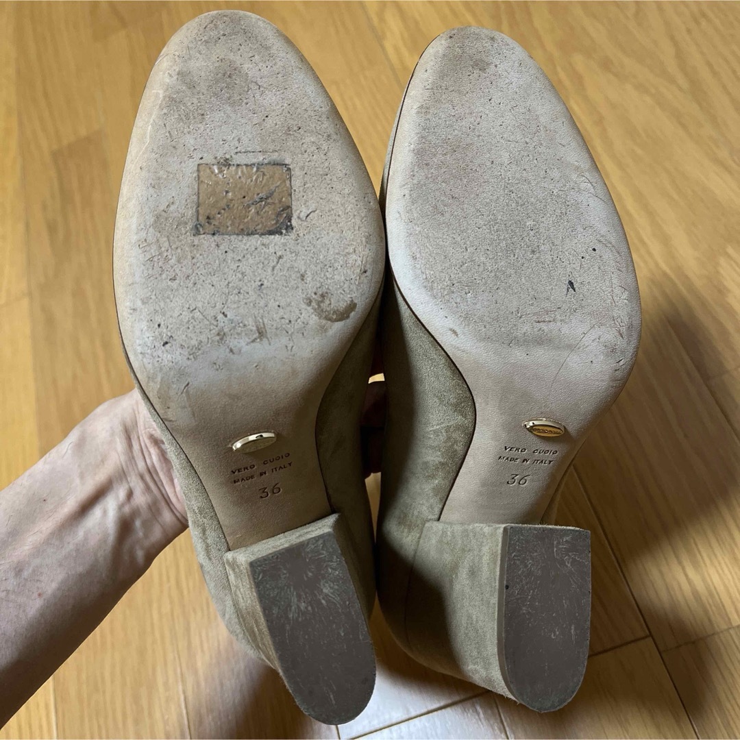 Sergio Rossi(セルジオロッシ)のセルジオロッシ スエード パンプス ハイヒール ベージュ 36 23cm レディースの靴/シューズ(ハイヒール/パンプス)の商品写真
