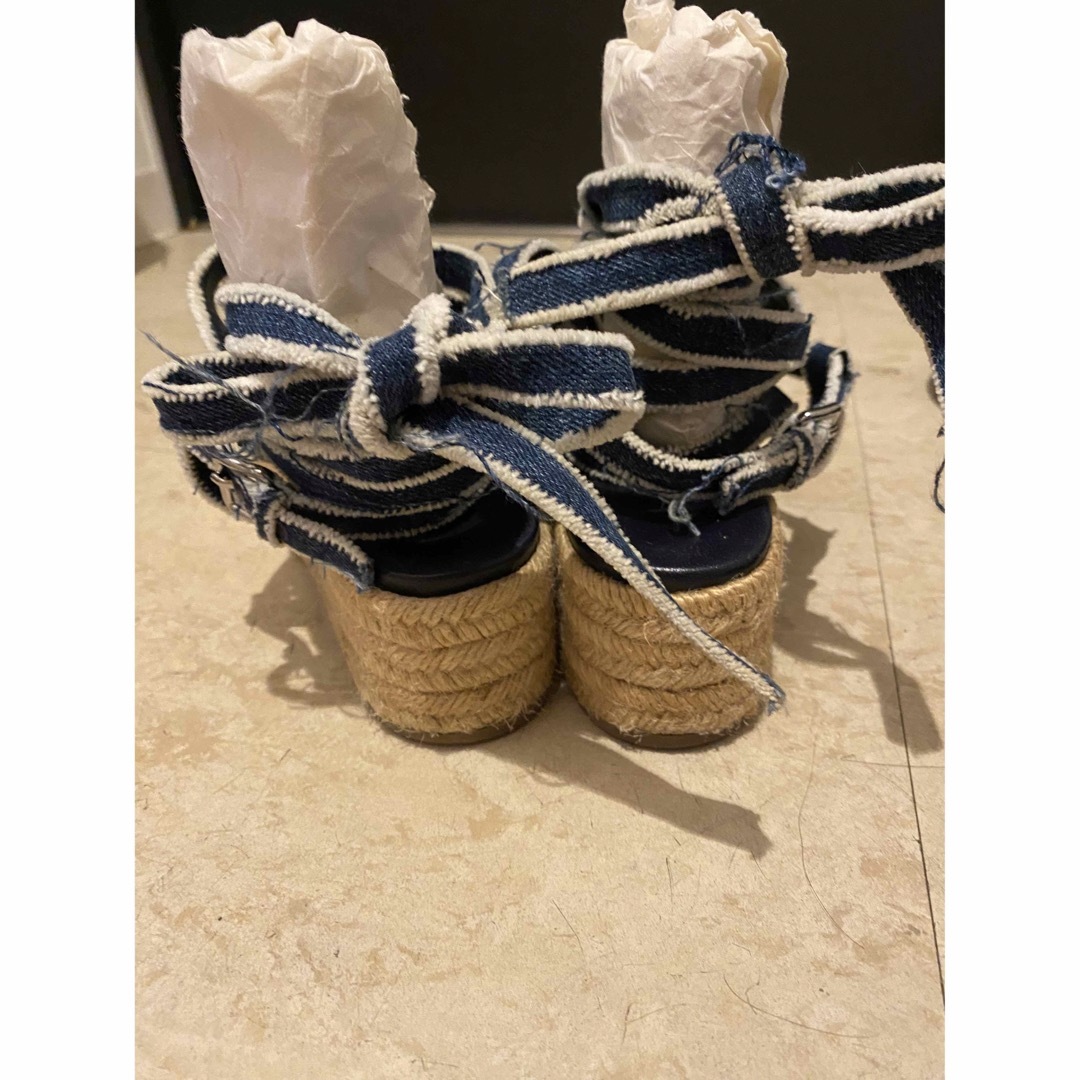 miu miu デニム エスパドリーユ サンダル 38.5 miu miu デニム エスパドリーユ サンダル 38.5