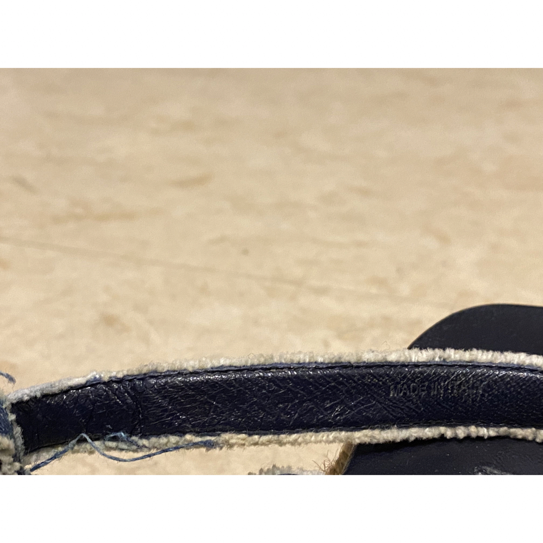 miumiu(ミュウミュウ)のmiu miu デニム　エスパドリーユ　サンダル　38.5 レディースの靴/シューズ(サンダル)の商品写真