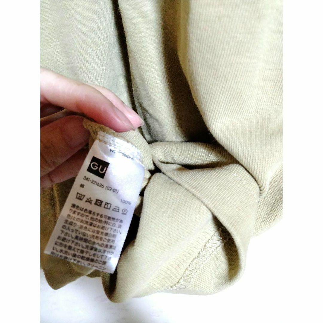 GU(ジーユー)のGU　半袖　ゆったり　S　ポケット　綿　100 　送料無料　匿名配送 レディースのトップス(Tシャツ(半袖/袖なし))の商品写真
