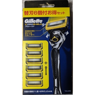 Gillette - ジレット プロシールド ホルダー 替刃6個付 Gillette