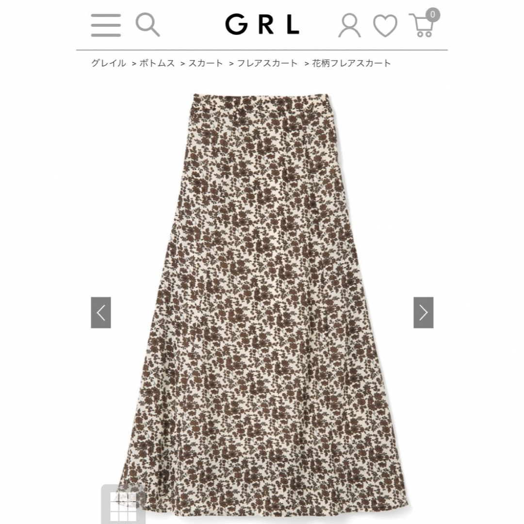 GRL(グレイル)のGRL 花柄スカート　スカート　小花柄スカート　スナイデル　k8562a　 レディースのスカート(ロングスカート)の商品写真