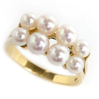 MIKIMOTO - MIKIMOTO ミキモト K18YG イエローゴールド リング・指輪 パール約3.3～4.2mm 9.5号 3.1g レディース【中古】