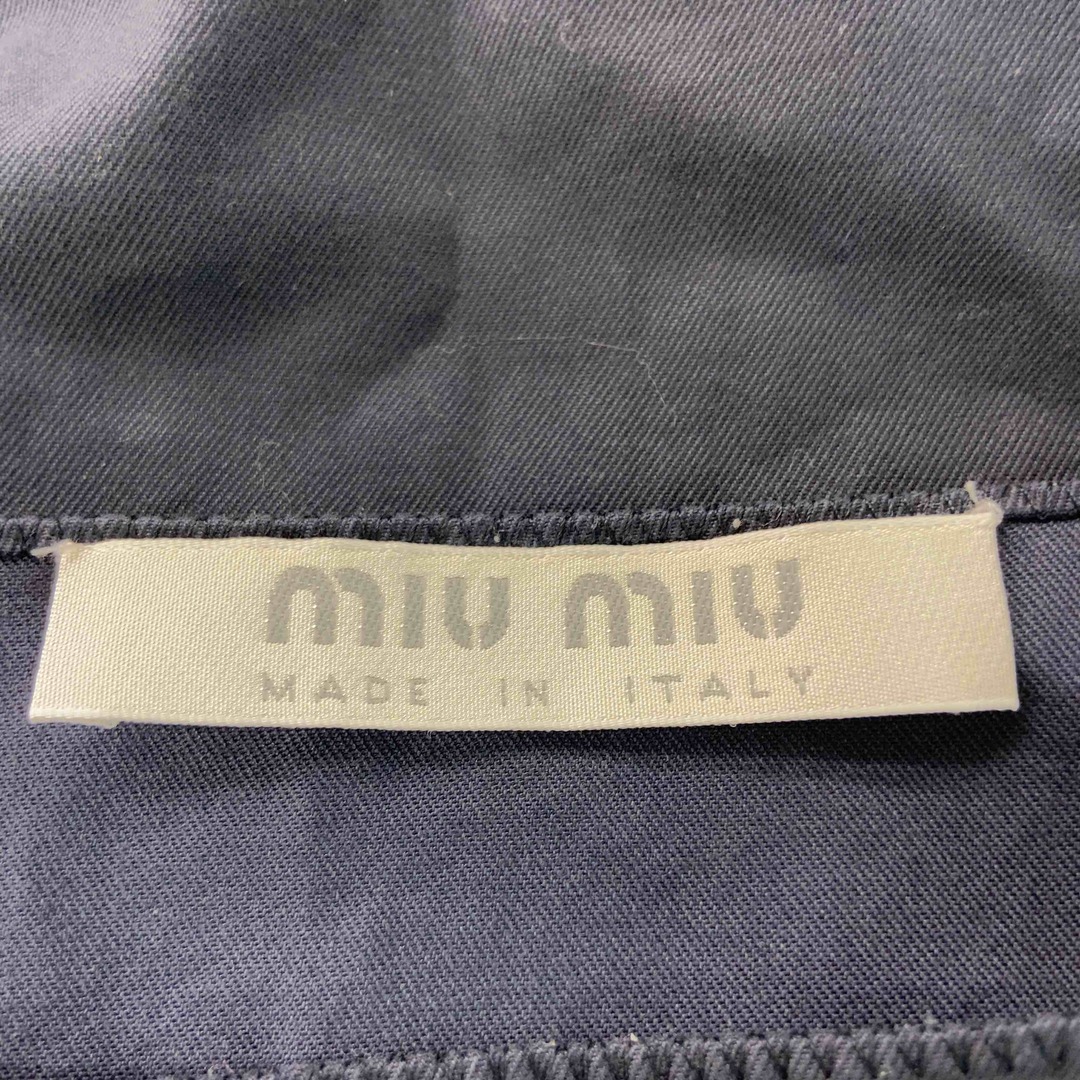 miumiu(ミュウミュウ)のmiumiu ミュウミュウ レディース ミニスカート イタリア製 コットン フリンジ ネイビー レディースのスカート(ミニスカート)の商品写真