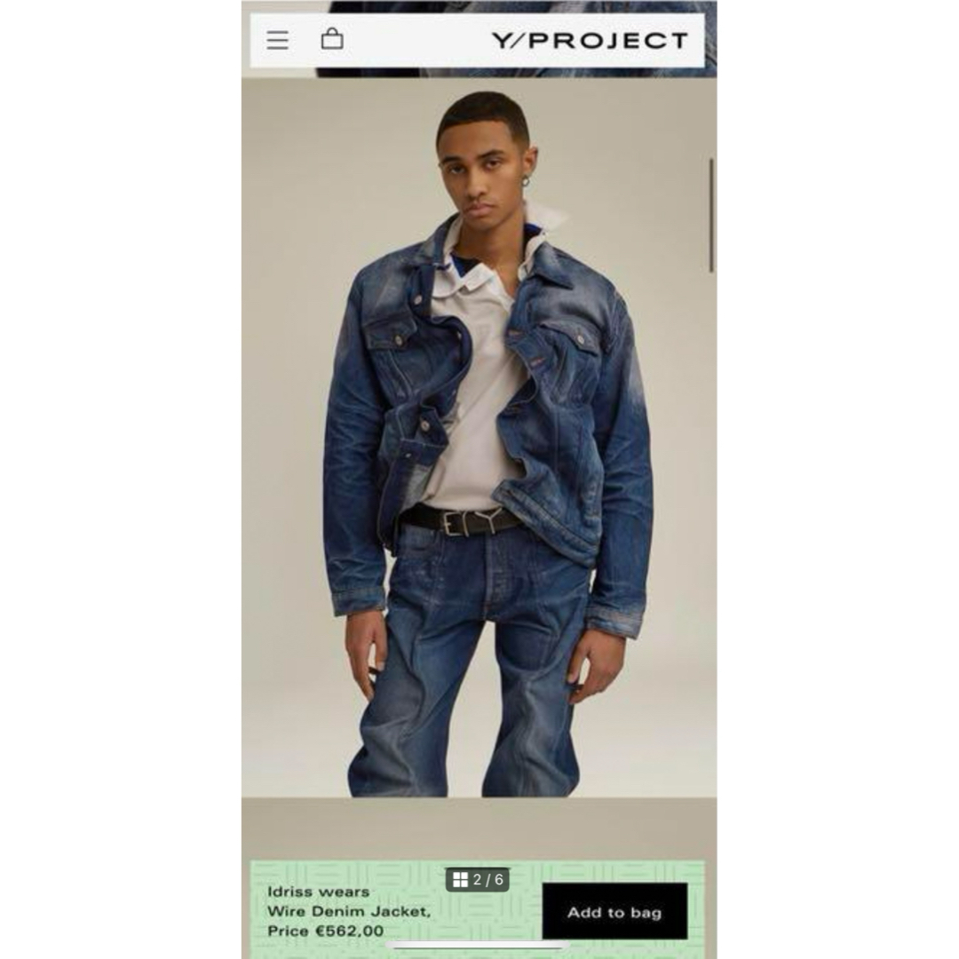 Y/project wired denim jacket デニムジャケット Y/project wired denim jacket デニムジャケット