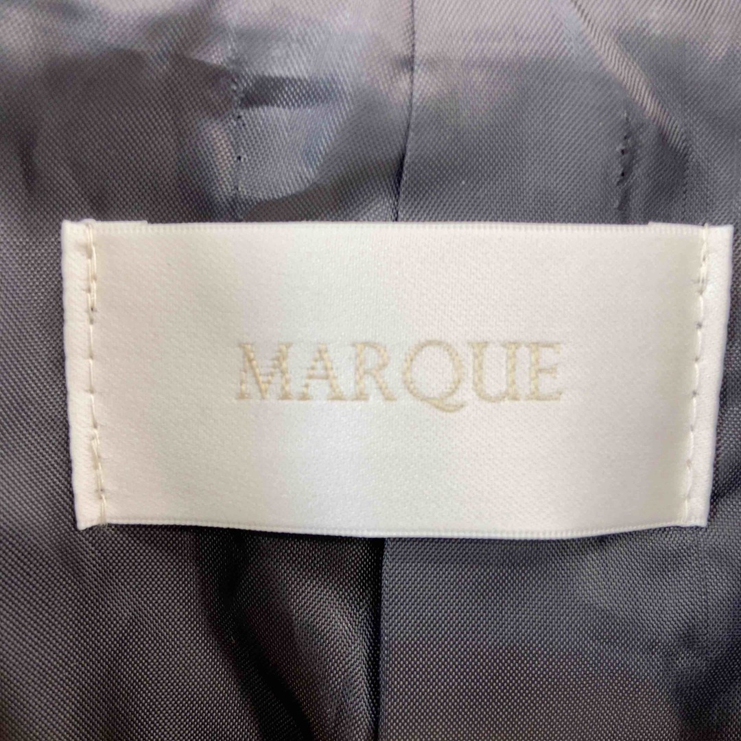 MARQUE マルク レディース テーラードジャケット スカート セットアップ チェック柄 ブラウン ヘリンボーン 総裏 レディースのジャケット/アウター(テーラードジャケット)の商品写真