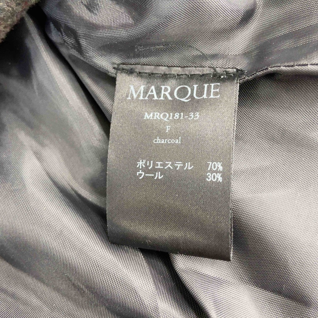 MARQUE マルク レディース テーラードジャケット スカート セットアップ チェック柄 ブラウン ヘリンボーン 総裏 レディースのジャケット/アウター(テーラードジャケット)の商品写真