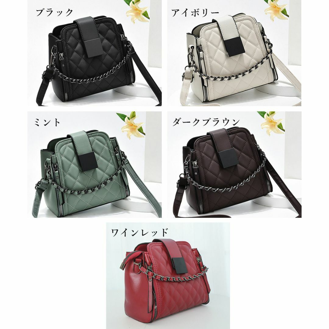 【おすすめ！】キルティングチェーン2WAYバッグ　全5色 レディースのバッグ(ショルダーバッグ)の商品写真