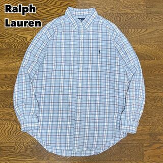 ラルフローレン(Ralph Lauren)の90s Ralph Lauren ラルフローレン チェックシャツ 刺繍ロゴ(Tシャツ/カットソー(七分/長袖))