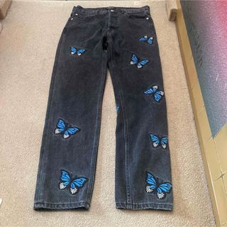 CRAWLING DEATH butterfly denim jeans(デニム/ジーンズ)