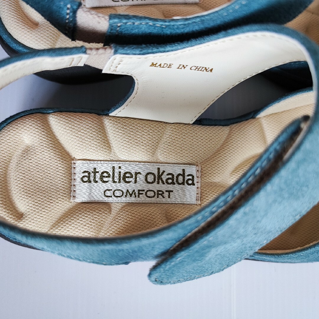 atelier okada COMFORT サンダル S 4E ブルー レディースの靴/シューズ(サンダル)の商品写真