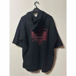 GU ジーユー エヴァンゲリオン パーカー 半袖 Tシャツ 黒 ブラック L