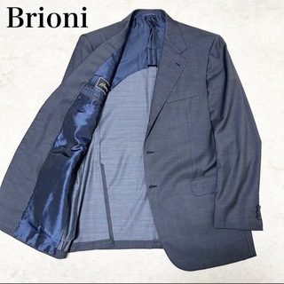 ブリオーニ(Brioni)の最高級イタリアブランド　ブリオーニ　テーラードジャケット　グレー　裏地総柄(テーラードジャケット)