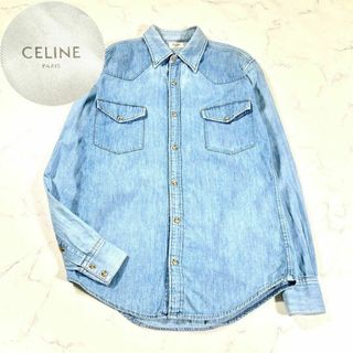 celine - 【極美品】CELINE セリーヌ　現行タグ　ダンガリーウエスタンシャツ　デニム