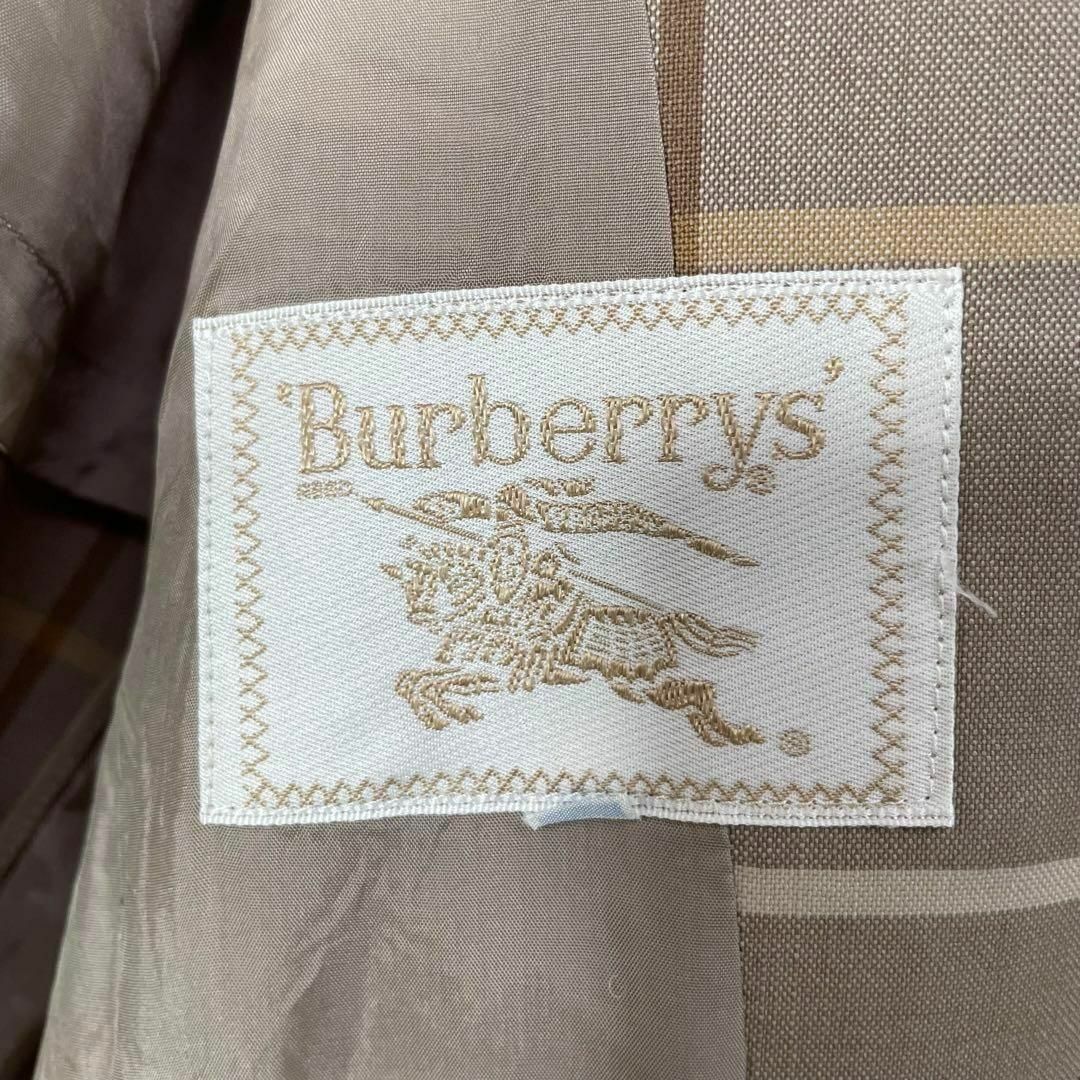 BURBERRY(バーバリー)の美品 バーバリーズ ノーカラー テーラードジャケット ダブル チェック レトロ レディースのジャケット/アウター(テーラードジャケット)の商品写真