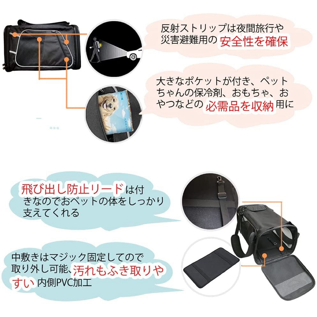 ペットキャリー バッグ 折りたたみ ソフト 猫キャリーバッグ リュック その他のペット用品(猫)の商品写真