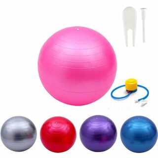 バランスボール 65cm ピンク フットポンプ //bo4(エクササイズ用品)