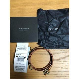 バーバリーブラックレーベル(BURBERRY BLACK LABEL)の新品　BURBERRY BLACKLABEL 牛革　レザーブレスレット(ブレスレット)