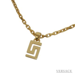 VERSACE - ヴェルサーチェ グレカ ネックレス メンズ VERSACE DG17334S DMT1 D00H ゴールド 小豆チェーン