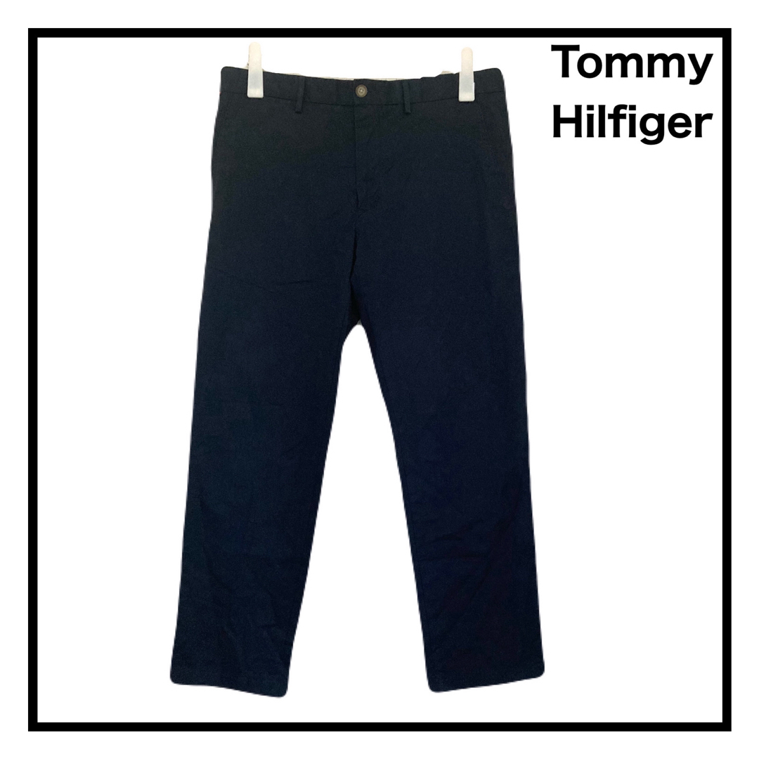 TOMMY HILFIGER(トミーヒルフィガー)のトミーヒルフィガー　チノパン　スラックス　コットンパンツ　ネイビー　メンズ メンズのパンツ(チノパン)の商品写真