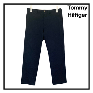 トミーヒルフィガー(TOMMY HILFIGER)のトミーヒルフィガー　チノパン　スラックス　コットンパンツ　ネイビー　メンズ(チノパン)
