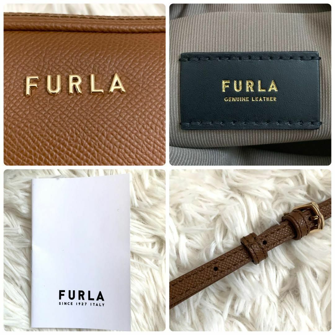 Furla(フルラ)の未使用級✨フルラ ショルダーバッグ リリー ダブルジップ レザー キャメル 現行 レディースのバッグ(ショルダーバッグ)の商品写真