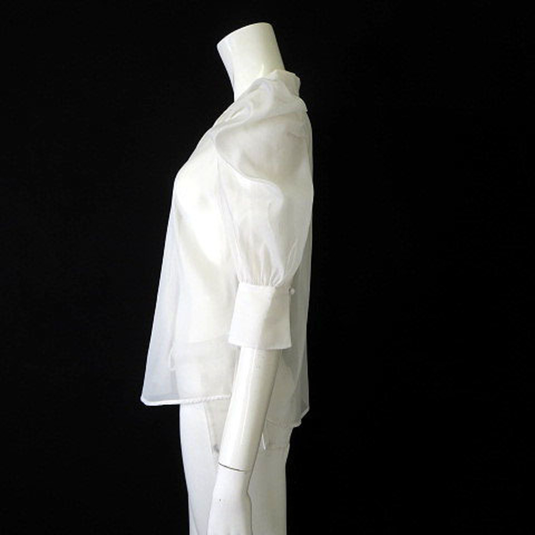 SNIDEL(スナイデル)のスナイデル 23SS ブラウス シアー オーガンジー 7分袖 M 白 美品 レディースのトップス(その他)の商品写真