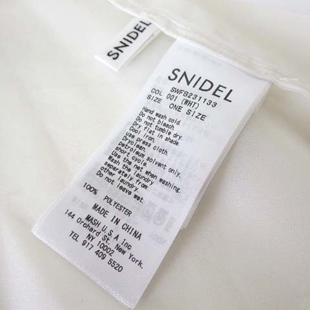 SNIDEL(スナイデル)のスナイデル 23SS ブラウス シアー オーガンジー 7分袖 M 白 美品 レディースのトップス(その他)の商品写真