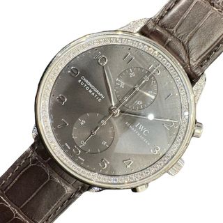 インターナショナルウォッチカンパニー(IWC)の　インターナショナルウォッチカンパニー IWC ポルトギーゼ クロノグラフ ダイヤモンドコレクション IW371474 750WG 自動巻き メンズ 腕時計(その他)