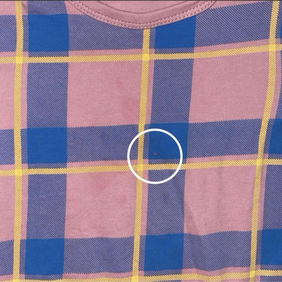 H&M(エイチアンドエム)のH＆M エイチアンドエム ピンク チェック柄 ボディスーツ ロンパース 74 キッズ/ベビー/マタニティのベビー服(~85cm)(ロンパース)の商品写真