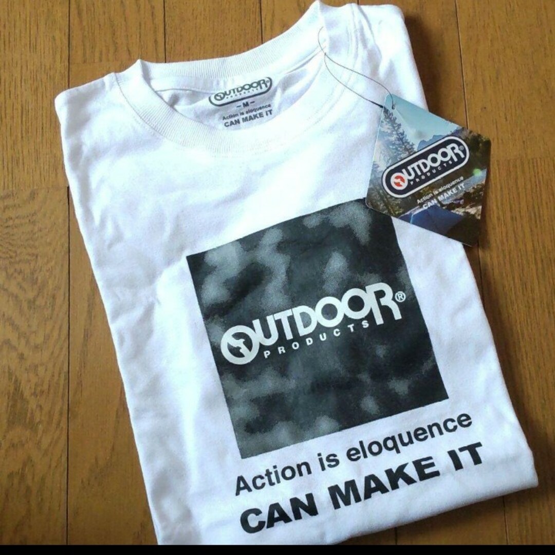 OUTDOOR PRODUCTS(アウトドアプロダクツ)の【アウトドア】コットン　プリントTシャツ/M メンズのトップス(Tシャツ/カットソー(半袖/袖なし))の商品写真