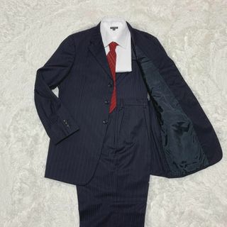 アルマーニ コレツィオーニ(ARMANI COLLEZIONI)の【美品】アルマーニコレツォーニ セットアップスーツ 3B ネイビー XL(セットアップ)