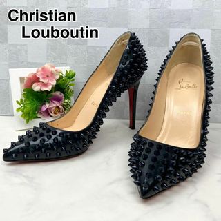 クリスチャンルブタン(Christian Louboutin)の美品✨クリスチャンルブタン ハイヒール パンプス スタッズ ブラック 38.5(ハイヒール/パンプス)