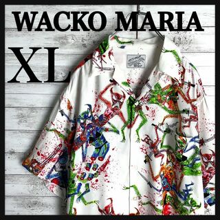 ワコマリア(WACKO MARIA)の9650【希少XLサイズ】ワコマリア☆総柄デザイン オープンカラーシャツ入手困難(シャツ)
