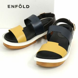 ENFOLD エンフォルド 18SS カラーブロックレザーサンダル