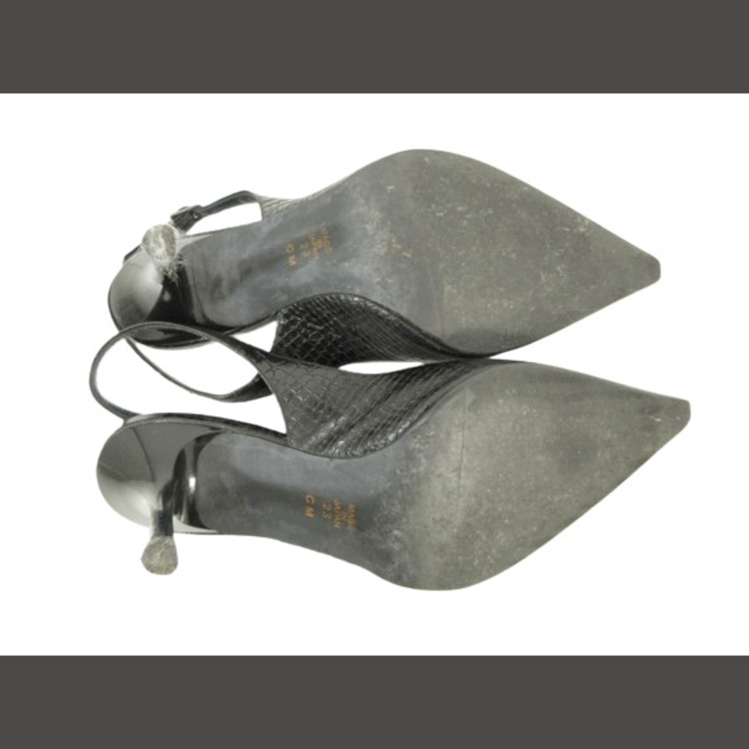 DIANA(ダイアナ)のDIANA ミュール ピンヒール 蛇柄 レザー ポインテッドトゥ 23.0cm レディースの靴/シューズ(ミュール)の商品写真