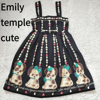 Emily Temple cute - 【美品】エミリーテンプルキュート ワンピース 犬 パピー トランプ柄